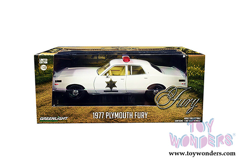Greenlight - Plymouth Fury Hazzard County Sheriff (1977, 1/24 scale diecast model car, Cream) 84095