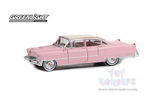 Greenlight - Cadillac Fleetwood Series 60 (1955, 1/24 scale diecast model car, Pink/White) 84098