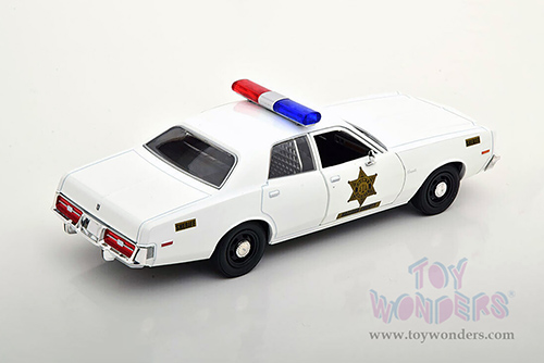 Greenlight - Dodge Coronet Hazzard County Sheriff (1975, 1/24 scale diecast model car, White) 84104
