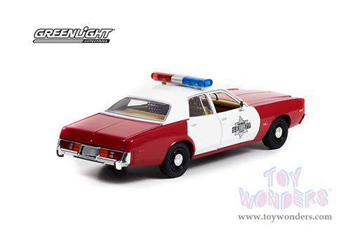 Greenlight - Dodge Monaco Finchburg County Sheriff (1977, 1/24 scale diecast model car, Red/White) 84106