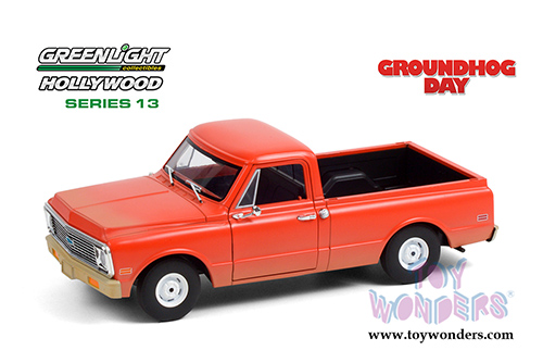 Greenlight Hollywood Series 13 | Chevrolet&reg; C-10 Pickup Truck "Groundhog Day" (1971, 1/24 scale diecast model car, Orange Weathered) 84131