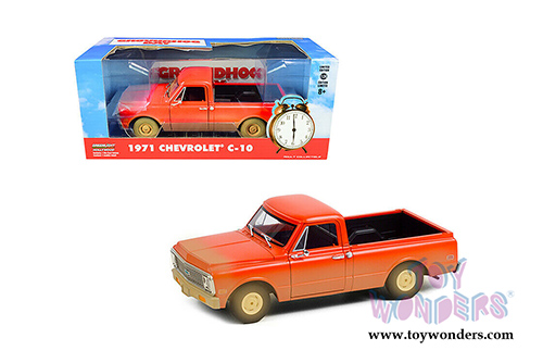 Greenlight Hollywood Series 13 | Chevrolet&reg; C-10 Pickup Truck "Groundhog Day" (1971, 1/24 scale diecast model car, Orange Weathered) 84131