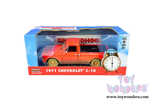 Greenlight Hollywood Series 13 | Chevrolet&reg; C-10 Pickup Truck "Groundhog Day" (1971, 1/24 scale diecast model car, Orange Weathered) 84131