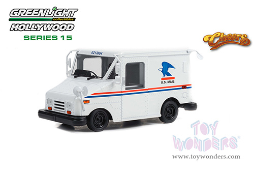 Greenlight Hollywood Series 15 | U.S. Mail Long-Life Postal Delivery Vehicle (LLV) (Cliff Clavin's) "Cheers" (1/24 scale diecast model car, White) 84151
