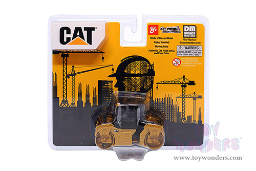 Diecast Masters - Caterpillar® CB-13 Tandem Vibratory Roller with CAB (1/64 scale diecast model car, Yellow/Black) 84641CS