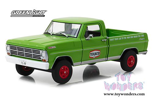 Greenlight - Running on Empty Series 1 | Texaco Oil Ford F-100 Pick Up Truck (1967, 1/24 scale diecast model car, Green) 85012