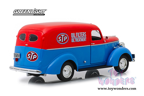 Greenlight - Running on Empty Series 2 | STP&reg; Oil Chevrolet&reg; Panel Truck (1939, 1/24 scale diecast model car, Blue/Red) 85022