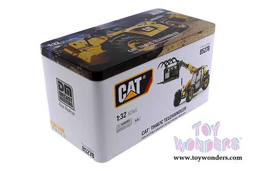 Diecast Masters - Caterpillar TH407C Telehandler with Attachments - High Line Series (1/32 scale diecast model car, Yellow/black) 85278