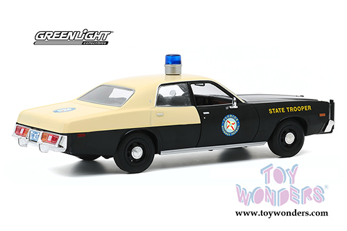 Greenlight - Plymouth Fury Florida Highway Patrol Hot Pursuit Series 1 (1978, 1/24 scale diecast model car, Black/Yellow) 85512/12