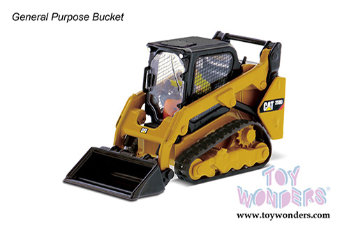 Diecast Masters - Caterpillar 259D Compact Skid Steer Loader with Operator - High Line Series (1/50 scale diecast model car, Yellow) 85526