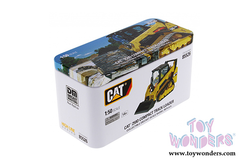 Diecast Masters - Caterpillar 259D Compact Skid Steer Loader with Operator - High Line Series (1/50 scale diecast model car, Yellow) 85526