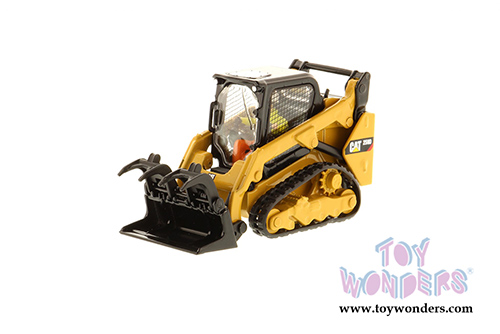 Diecast Masters - Caterpillar 259D Compact Skid Steer Loader with Operator - High Line Series (1/50 scale diecast model car, Yellow) 85526