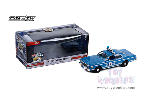Greenlight - Plymouth Fury Maine State Police - Hot Pursuit Series 6 (1978, 1/24 scale diecast model car, Blue) 85562