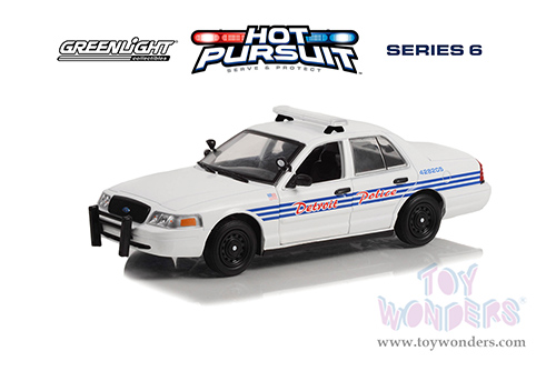 Greenlight - Ford Crown Victoria Police Interceptor Detroit Police - Hot Pursuit Series 6 (2008, 1/24 scale diecast model car, White) 85563