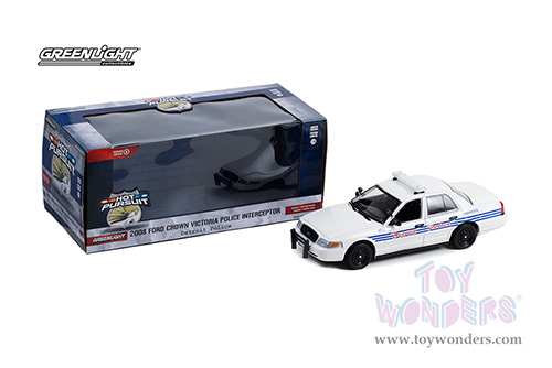 Greenlight - Ford Crown Victoria Police Interceptor Detroit Police - Hot Pursuit Series 6 (2008, 1/24 scale diecast model car, White) 85563