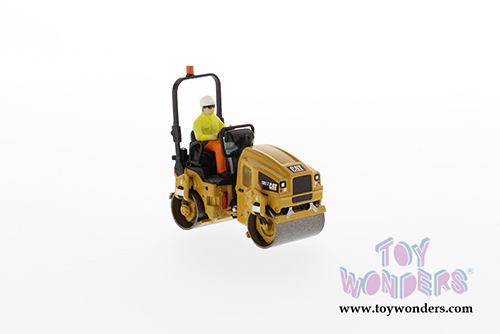 Diecast Masters - Caterpillar CB-2.7 Utility Compactor with Operator - High Line Series (1/50 scale diecast model car, Yellow) 85593