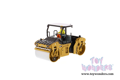 Diecast Masters - Caterpillar CB-13 Tandem Vibratory Roller ROPS with Operator - High Line Series (1/50 scale diecast model car, Yellow) 85594