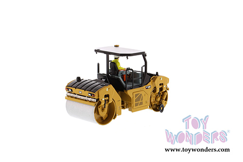 Diecast Masters - Caterpillar CB-13 Tandem Vibratory Roller ROPS with Operator - High Line Series (1/50 scale diecast model car, Yellow) 85594
