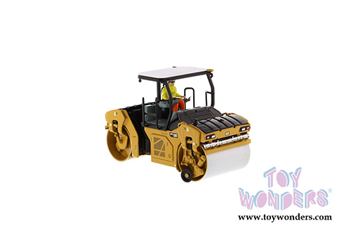 Diecast Masters - Caterpillar CB-13 Tandem Vibratory Roller ROPS with Operator - High Line Series (1/50 scale diecast model car, Yellow) 85594
