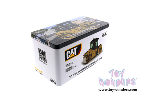Diecast Masters - Caterpillar CB-13 Tandem Vibratory Roller with Cab and Operator - High Line Series (1/50 scale diecast model car, Yellow) 85595