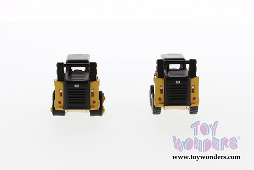 Diecast Masters - Caterpillar 272D2 Skid Steer Loader and Caterpillar 297D2 Multi Terrain Track Loader - set of 2 (1/64 scale diecast model car, Yellow/Black) 85609