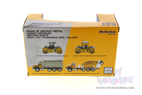 Diecast Masters - Caterpillar® CT660 McNeilus Bridgemaster Concrete-Mixer - Play & Collect! Series (1/64 scale diecast model car, Yellow) 85632 MAP: $24.99