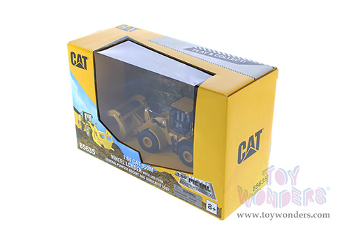 Diecast Masters - Caterpillar® 950M Wheel Loader with Log Fork and Bucket Attachment with Two Log Poles - Play & Collect! Series (1/64 scale diecast model car, Yellow) 85635 MAP: $34.99