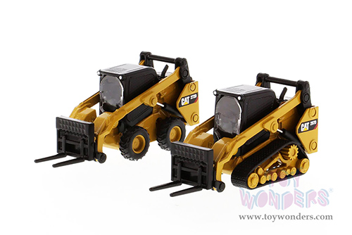 Diecast Masters - Caterpillar® 272D2 Skid Steer Loader & Cat 297D2 Compact Track Loader Twin Pack - Play & Collect! Series (1/64 scale diecast model car, Yellow/Black) 85693 MAP: $24.99