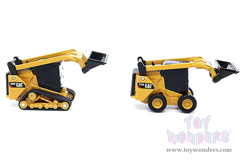Diecast Masters - Caterpillar® 272D2 Skid Steer Loader & Cat 297D2 Compact Track Loader Twin Pack - Play & Collect! Series (1/64 scale diecast model car, Yellow/Black) 85693 MAP: $24.99