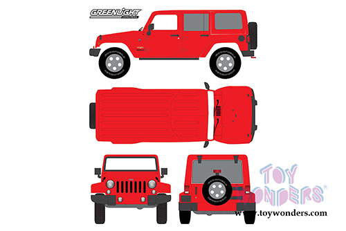 Greenlight - All Terrain Jeep&reg; Wrangler Assortment (1/43 scale diecast model car, Asstd.) 86000Q