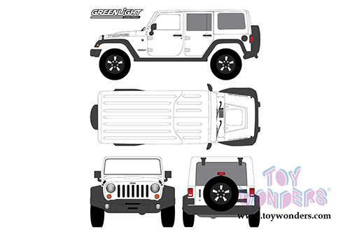Greenlight - All Terrain Jeep&reg; Wrangler Assortment (1/43 scale diecast model car, Asstd.) 86000Q