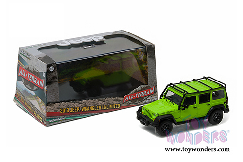 Greenlight - All Terrain Jeep Wrangler (2013, 1/43 scale diecast model car, Gecko Green) 86078