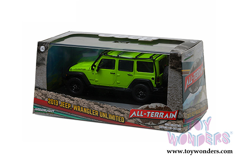 Greenlight - All Terrain Jeep Wrangler (2013, 1/43 scale diecast model car, Gecko Green) 86078
