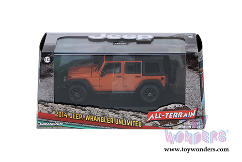 Greenlight - All Terrain Jeep Wrangler with Snorkel (2014, 1/43 scale diecast model car, Copperhead Pearl) 86079