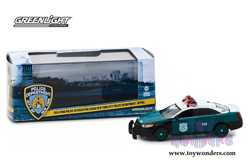 Greenlight - Ford Police Interceptor Sedan New York City Police Department (NYPD) (2014, 1/43 scale diecast model car, Green w/White) 86094