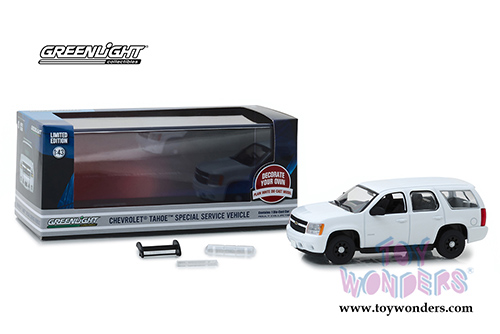 Greenlight - Chevrolet&reg; Tahoe&trade; Special Service Vehicle (1/43 scale diecast model car, White) 86096
