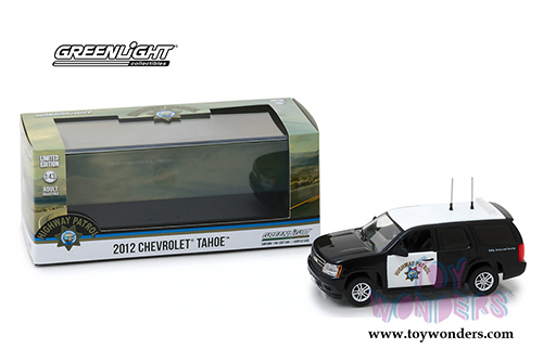 Greenlight - Chevrolet&reg; Tahoe&trade; Car California Highway Patrol (2012, 1/43 scale diecast model car, Black w/White) 86098