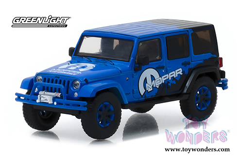 Greenlight - All Terrain Jeep&reg; Wrangler Unlimited Mopar (2012, 1/43 scale diecast model car, Blue) 86099
