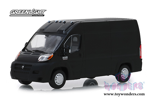 Greenlight - Dodge Ram ProMaster 2500 Cargo Van High Roof  (2018, 1/43 scale diecast model car, Brilliant Black) 86153