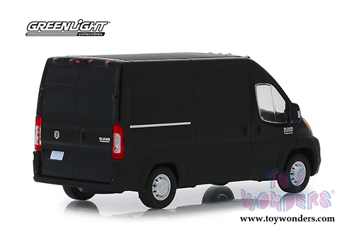 Greenlight - Dodge Ram ProMaster 2500 Cargo Van High Roof  (2018, 1/43 scale diecast model car, Brilliant Black) 86153
