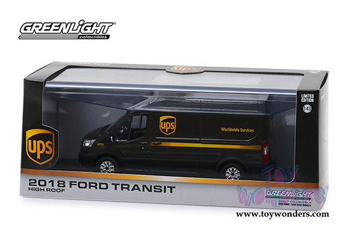 Greenlight - Ford Transit High Roof Van - United Parcel Service (UPS)&reg; (2018, 1/43 scale diecast model car, Dark Brown) 86169