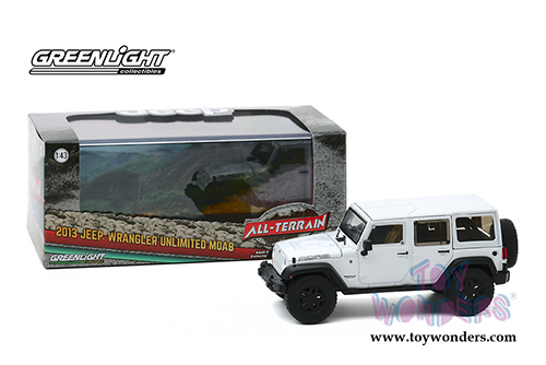 Greenlight - All Terrain Jeep&reg; Wrangler Unlimited Moab (2013, 1/43 scale diecast model car, Bright White) 86176