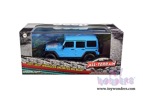 Greenlight - All Terrain Jeep&reg; Wrangler Unlimited "Big Bear" (2017, 1/43 scale diecast model car, Blue) 86180