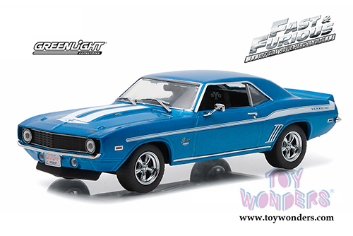 Greenlight Fast & Furious - Brian's Chevrolet Yenko Camaro Hard Top (1969, 1/43 scale diecast model car, Blue) 86200