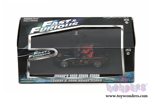 Greenlight Fast & Furious - Johnny's Honda S2000 Convertible (2000, 1/43 scale diecast model car, Black) 86205
