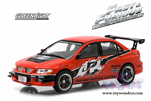 Greenlight Fast & Furious - Sean's 2006 Mitsubishi Lancer Evolution IX Hard Top (2006, 1/43 scale diecast model car, Orange) 86213