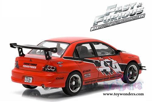 Greenlight Fast & Furious - Sean's 2006 Mitsubishi Lancer Evolution IX Hard Top (2006, 1/43 scale diecast model car, Orange) 86213