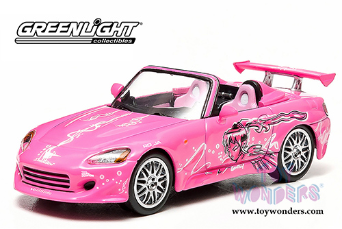 Greenlight Fast & Furious - Honda S2000 Convertible (1969, 1/43 scale diecast model car, Pink) 86225