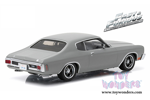 Greenlight Fast & Furious - Dom's Chevrolet Chevelle SS Hardtop (1970, 1/43 scale diecast model car, Grey) 86227