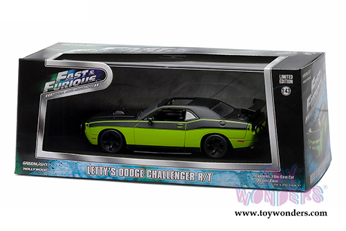 Greenlight Fast & Furious - Letty's Dodge Challenger R/T Hardtop (1/43 scale diecast model car, Green) 86230